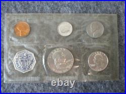 90% SILVER US MINT PROOF SET(4) 1962 5 COIN CELLO FLAT PACK withORIG ENVELOPE/CARD