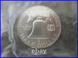 90% SILVER US MINT PROOF SET(4) 1962 5 COIN CELLO FLAT PACK withORIG ENVELOPE/CARD