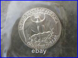 90% SILVER US MINT PROOF SET(4) 1962 5 COIN CELLO FLAT PACK withORIG ENVELOPE/CARD