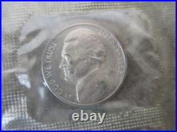 90% SILVER US MINT PROOF SET(4) 1962 5 COIN CELLO FLAT PACK withORIG ENVELOPE/CARD