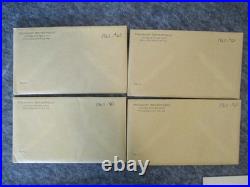 90% SILVER US MINT PROOF SET(4) 1962 5 COIN CELLO FLAT PACK withORIG ENVELOPE/CARD