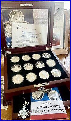 America's Rarest Silver Dollar Proofs 12 Coins-Beautiful Copies-Great Gift-PCS