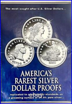 America's Rarest Silver Dollar Proofs 12 Coins-Beautiful Copies-Great Gift-PCS