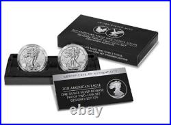 American Eagle 2021 1oz 21XJ Silver Reverse Proof Two-Coin Set Designer Edition