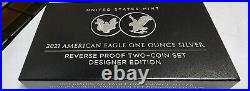 American Eagle 2021 One Ounce Silver Reverse Proof Two Coin Set