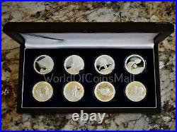 Apollo 11 50th Anniversary 8 Coin Set Numbered. 999 Proof Silver in Wood Case