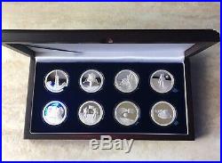 Apollo 11 COMPLETE SET 8 Matching Serial Numbers 1oz. 999 Silver Proof Like Lot