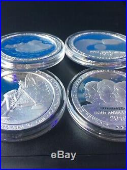 Apollo 11 COMPLETE SET 8 Matching Serial Numbers 1oz. 999 Silver Proof Like Lot