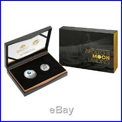 Australia USA 2019 50th Anni Apollo 11 Moon Landing 2-Coin Proof Set