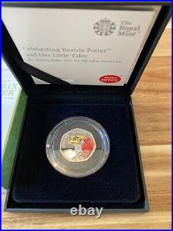 Beatrix Potter Complete 2017 Silver Proof 50p Coins Full Set + COA Royal Mint