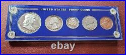 Beautiful 1953 U. S. Mint Silver Proof Set (5) Coins in Capital Holder