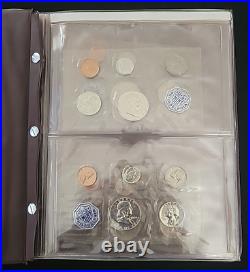 Beautiful 1955-1965 Proof Sets Album (12 Sets) Small, Large, SMS See Pics