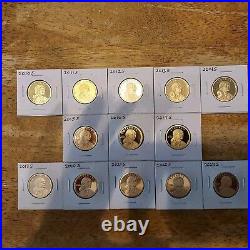 Beautiful Native American S Proof Dollar Set, 13 Coins, 2010S THRU 2023S