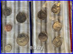 Big Lot of 8 US Mint + Proof Sets, Ike and JFK Silver, JFK 40%, 76 Coins, LOOK