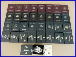 COMPLETE 33 COIN SET 1986-2019 Silver Eagle $1 Proof (P, S, W) original packages