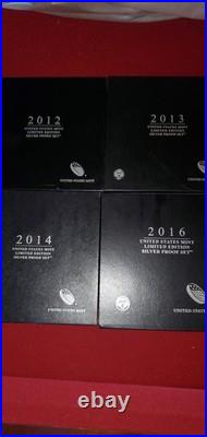 COMPLETE US MINT SILVER PROOF LIMITED EDITION-(12 Sets) 2012- 2014 2016- 2024