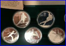 Canada 1988 Calgary Winter Olympic PROOF Silver Coin Set 10 Coins with box & COA
