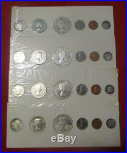 Canada 4/Four 1958 Silver Proof Like Sets in Original Packing & Mint Envelope