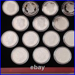 Carson City Morgan Silver Dollar Tribute Proof Set 14 Coins COA Unc 0.999