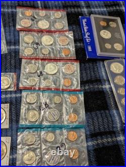 Coin Collection Proof & Uncirculated Sets Pennies Nickels Quarters Dollars