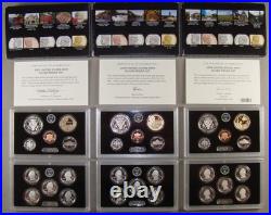 Complete 2017, 2018, & 2019 10-Coin U. S. Mint Silver Proof Sets OGP Box COA Complete 2017, 2018, & 2019 10-Coin U. S. Mint Silver Proof Sets OGP Box COA