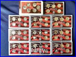 Complete Proof Set 90% SILVER 1999-2008 US State Quarters + 2009 US Territories