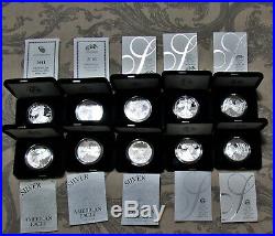 Complete Silver Eagle Proof Set 35 coin Collection 1986-2019S All OGP &CoA