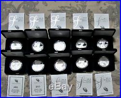 Complete Silver Eagle Proof Set 35 coin Collection 1986-2019S All OGP &CoA