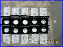 Complete Silver Eagle Proof Set 35 coin Collection 1986-2019S All OGP &CoA