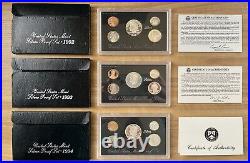 Consecutive Run 30 Silver Proof Sets 1992-2020. Key 2012 2020 2018 Reverse Set