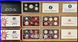 Consecutive Run 30 Silver Proof Sets 1992-2020. Key 2012 2020 2018 Reverse Set