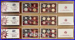 Consecutive Run 30 Silver Proof Sets 1992-2020. Key 2012 2020 2018 Reverse Set