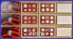 Consecutive Run 30 Silver Proof Sets 1992-2020. Key 2012 2020 2018 Reverse Set