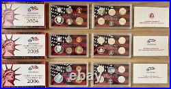 Consecutive Run 30 Silver Proof Sets 1992-2020. Key 2012 2020 2018 Reverse Set