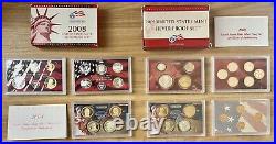 Consecutive Run 30 Silver Proof Sets 1992-2020. Key 2012 2020 2018 Reverse Set