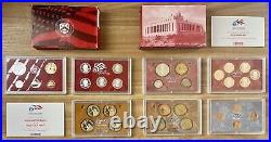 Consecutive Run 30 Silver Proof Sets 1992-2020. Key 2012 2020 2018 Reverse Set