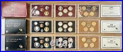 Consecutive Run 30 Silver Proof Sets 1992-2020. Key 2012 2020 2018 Reverse Set