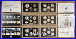 Consecutive Run 30 Silver Proof Sets 1992-2020. Key 2012 2020 2018 Reverse Set