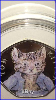 ERROR COIN Beatrix Potter Tom Kitten 2017 UK 50p Silver Proof Coin