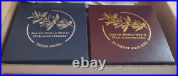 End of World War II 75th Anniversary 24-Karat Gold Coin AND Silver Medal SET