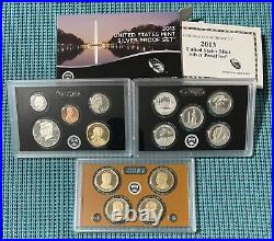 FIFTEEN (15) U. S. Mint SILVER PROOF sets 2009 through 2023