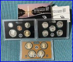 FIFTEEN (15) U. S. Mint SILVER PROOF sets 2009 through 2023