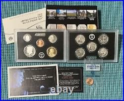 FIFTEEN (15) U. S. Mint SILVER PROOF sets 2009 through 2023