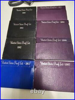 FULL PROOF SET LOT 1963-1992 S. M. S & Silver Sets Mint Box and COA's included