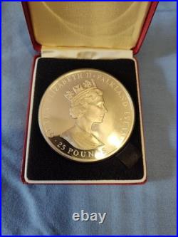 Falkland Islands 25 Pounds 1985 100 Years of Self Sufficiency G2U