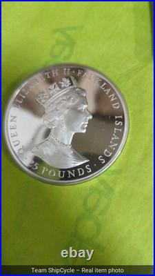 Falkland Islands 25 Pounds 1985 100 Years of Self Sufficiency G2U