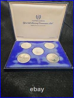 First Edition Proof Silver United Nation Coin Set
