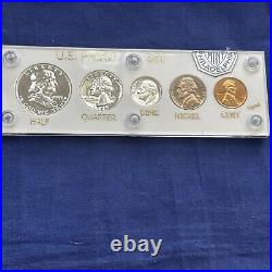 Gem 1955 Silver Proof Set In Brand New Vintage Capital Holder #BN125