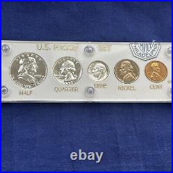 Gem 1955 Silver Proof Set In Brand New Vintage Capital Holder #BN125