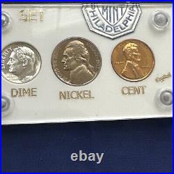 Gem 1955 Silver Proof Set In Brand New Vintage Capital Holder #BN125